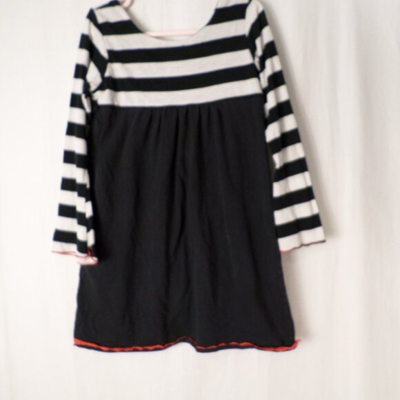 Kaos Recycled Johnny Cash Dress Black/White/Red Stripe Girls Youth Sz 6 - Picture 8 of 10